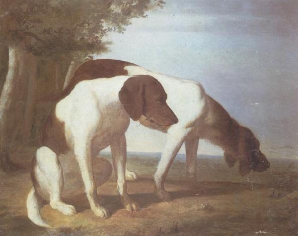 Jacques-Laurent Agasse Foxhounds in a Landscape